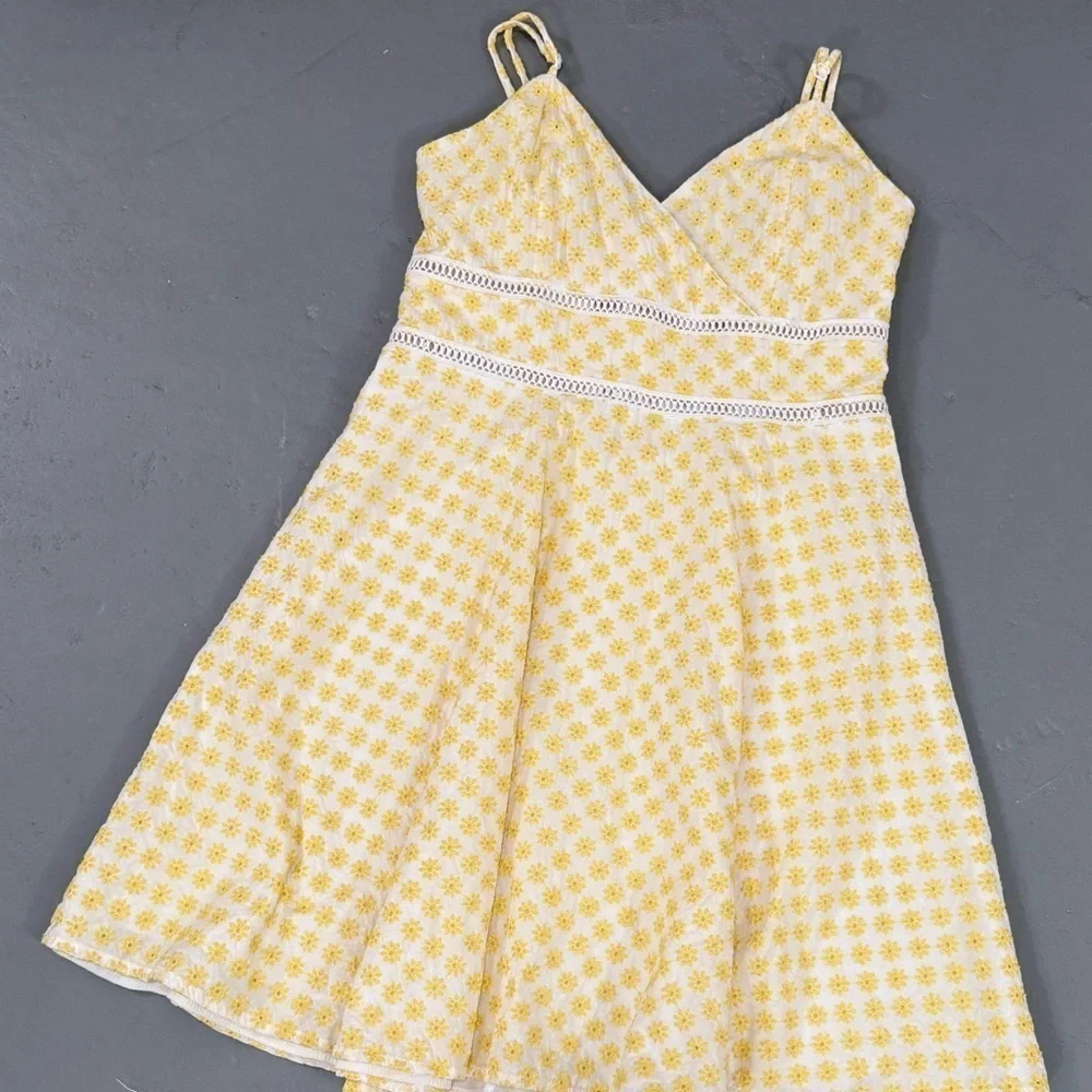 Girls Embroidered Yellow Flower Dress